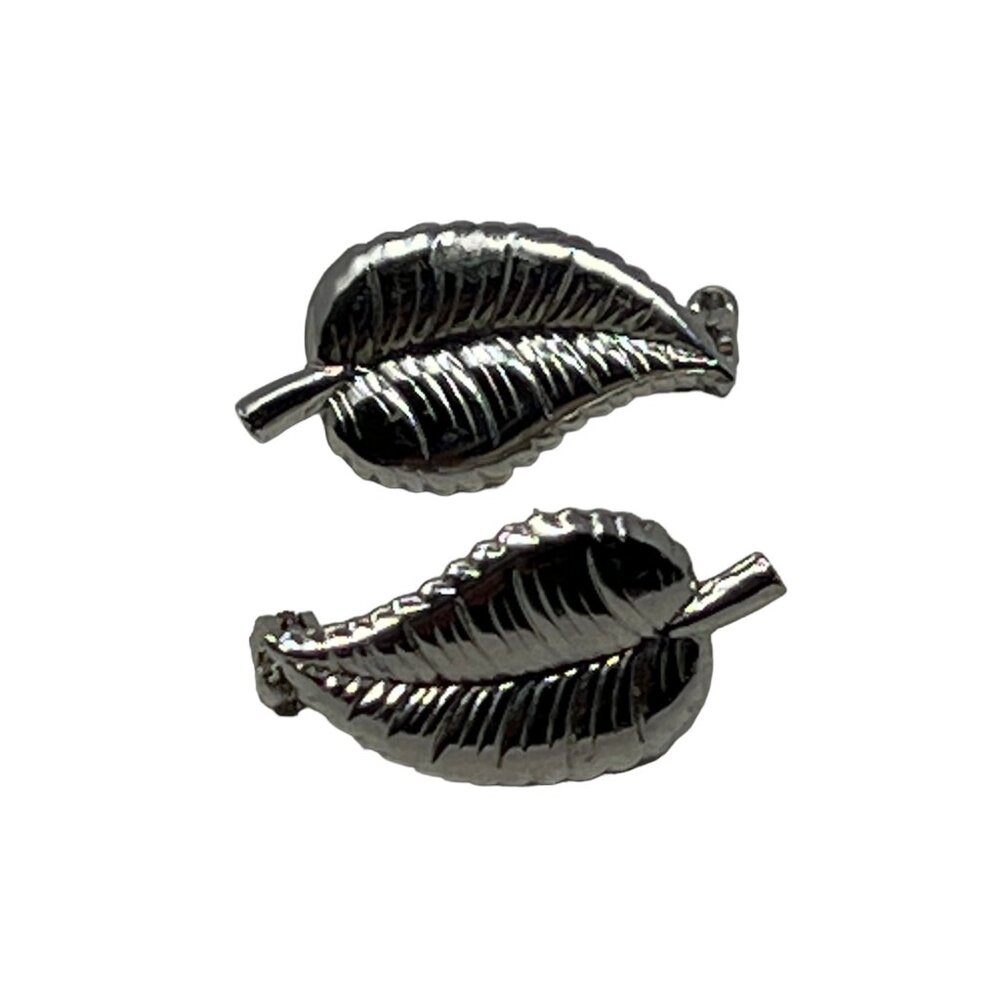 Leaf Scatter Brooches Lot of Two Silver Tone Feathers Vintage Pin